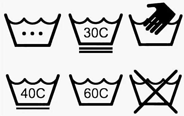 знаки на ярлыке одежды о режимах стирки